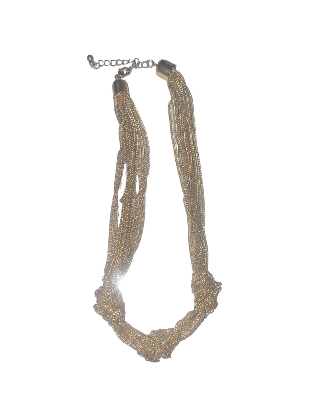 Layered Gold Knot Statement Necklace for Women